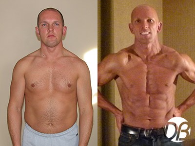 Chad before and after losing 35 pounds with Calgary personal trainer Paul Anthony